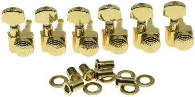 *NEW 2 Pin Locking TUNERS Pegs for Fender Stratocaster Strat New Buttons Gold