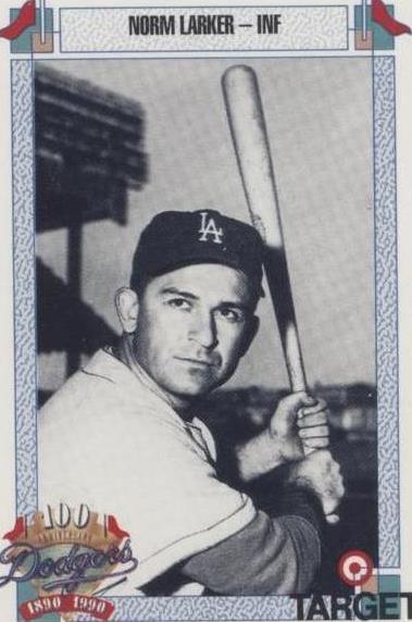 1990 Target Dodgers 100th Anniversary - Norm Larker #433