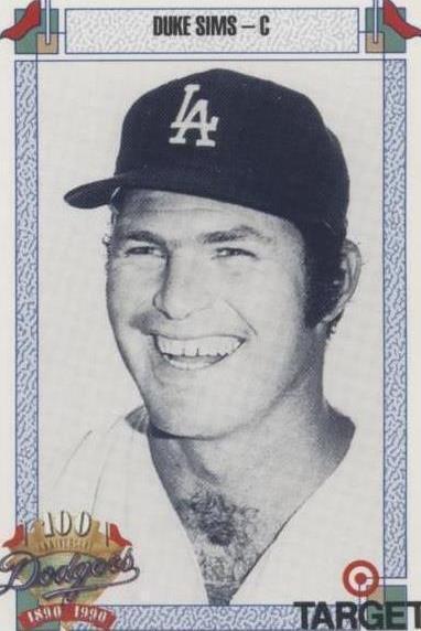 1990 Target Dodgers 100th Anniversary - Duke Sims #737