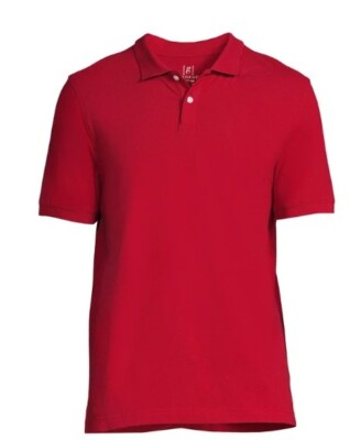 George Men Shirt Short Sleeve | Men Red XL Casual Wear | Button Front 