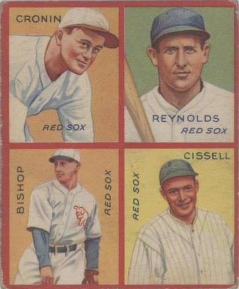 1935 Goudey 4-in-1 - Carl Reynolds Chalmer Cissell Joe Cronin #5E