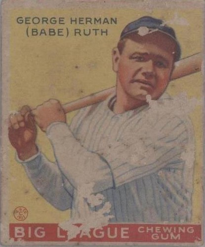 1933 Goudey Big League Chewing Gum - Babe Ruth #53