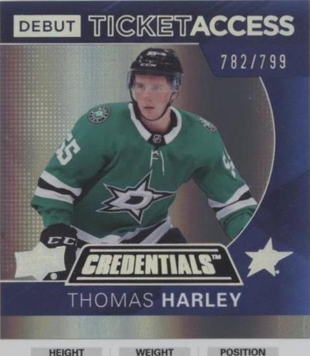 2021-22 Upper Deck Credentials - Thomas Harley #130