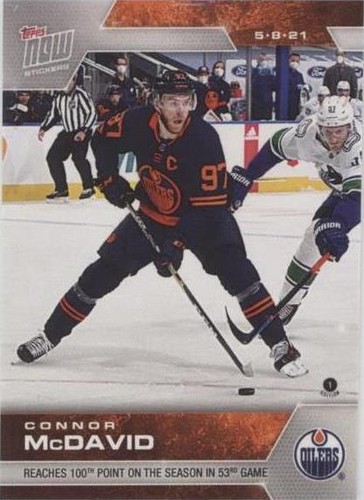 2020-21 Topps Now NHL Stickers - Connor McDavid #151