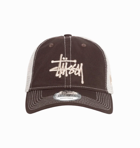 Stussy X New Era 9twenty Basic Trucker Shade, Stone | eBay