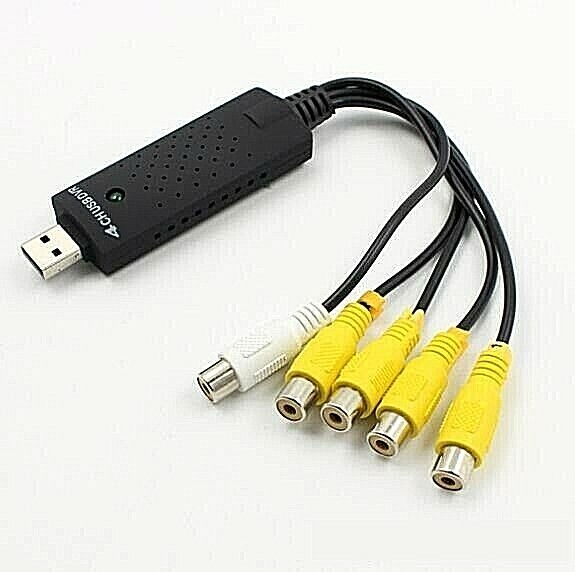 Scheda Acquisizione Video Esterna USB 4 canali Sorveglianza Telecamere su PC dvr