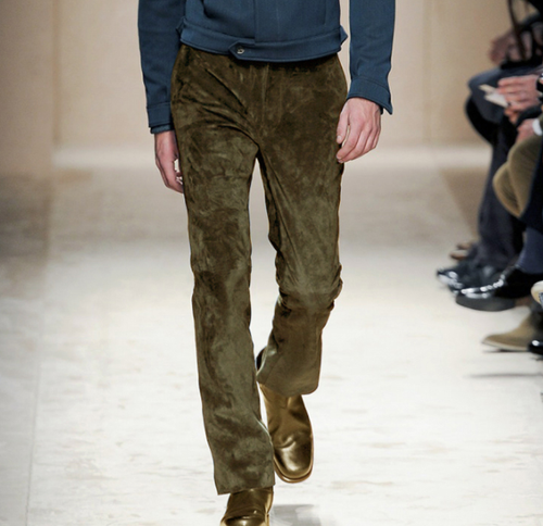 Mens Real Suede Pants Straight Work Wear Long New Trousers
