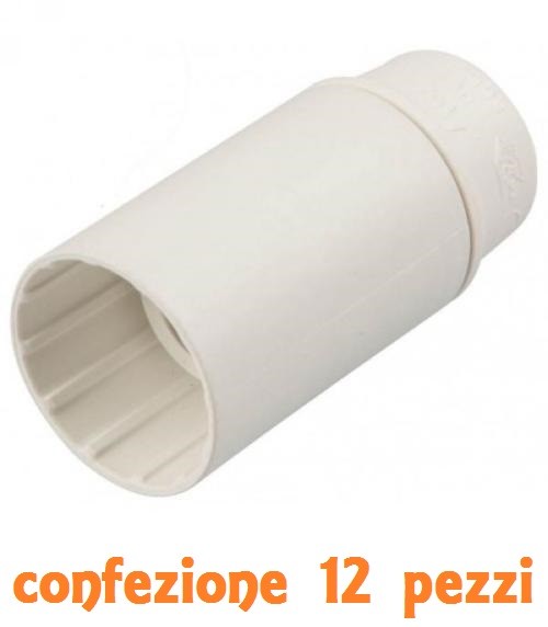 Set 12 Pezzi Portalampada Porta Lampadina E14 Bianco Max 40W linq