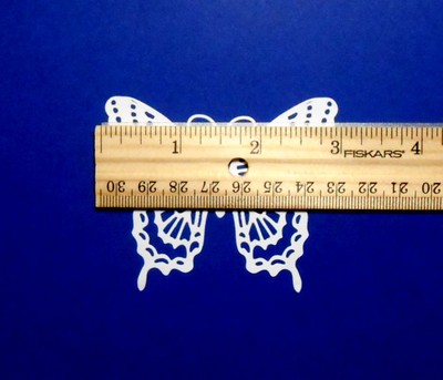 6 Large Bright Green Butterfly Paper Die Cuts 3