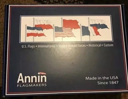 ANNIN Tough-Tex 5' x 8' FT Embroidered American Flag Made in the USA