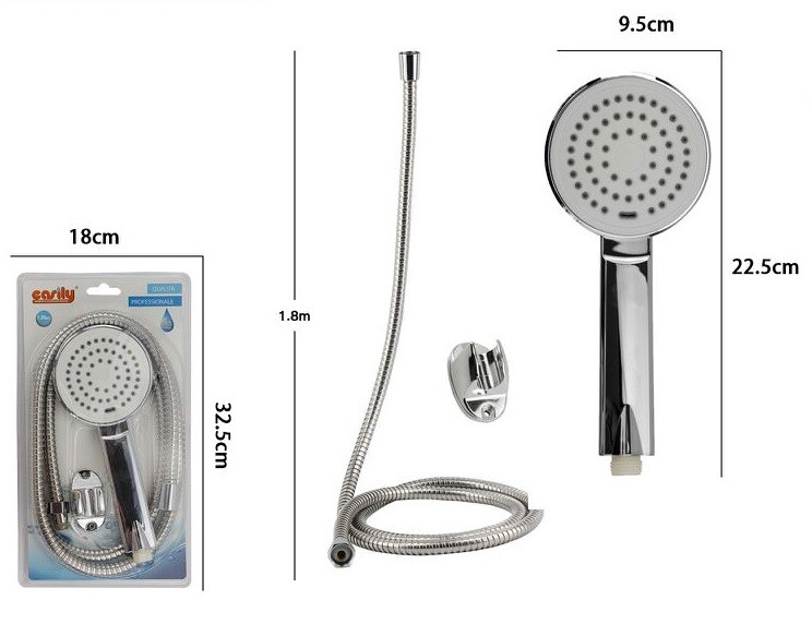 Kit Bagno Doccetta Doccino Soffione Doccia Con Laccio 1,8m e Staffa 69334 dfh