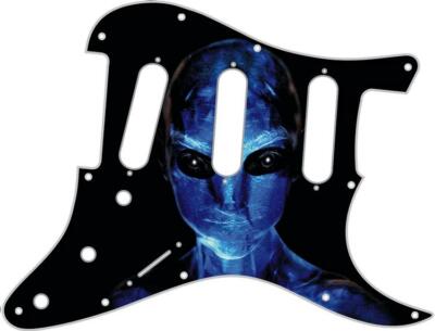 Stratocaster Pickguard + Tremolo Cover fits Guitar Fender SSS11 Hole Blue Entity