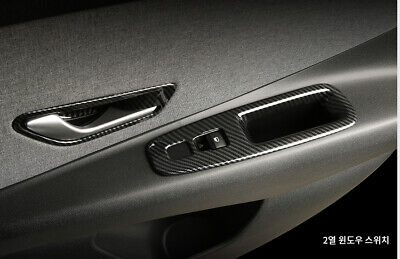 Carbon Pattern Door Armrest Garnish Molding Trim Cover for Hyundai 2021+ Elantra