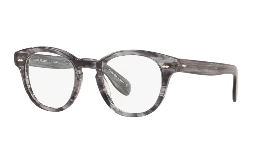 Pre-owned Oliver Peoples Cary Grant Optical Ov5413u In Navy Smoke Msrp$468 Dicaprio's Fav In Clear
