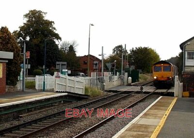 PHOTO  GB RAILFREIGHT TRAIN SPEEDS TOWARDS WEM STATION HEADING SOUTH THE DIESEL