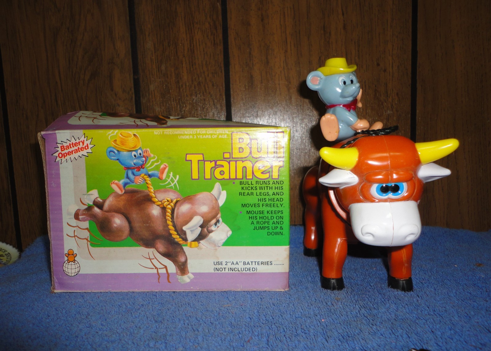 Vintage Bull Trainer in box - Old Action Toy - Hong Kong