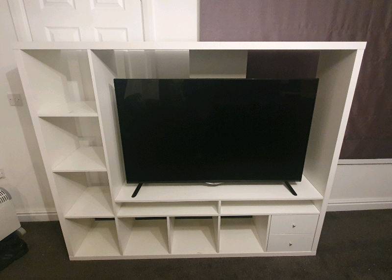 White IKEA tv stand upto 60 inch tv | in Birtley, County Durham | Gumtree
