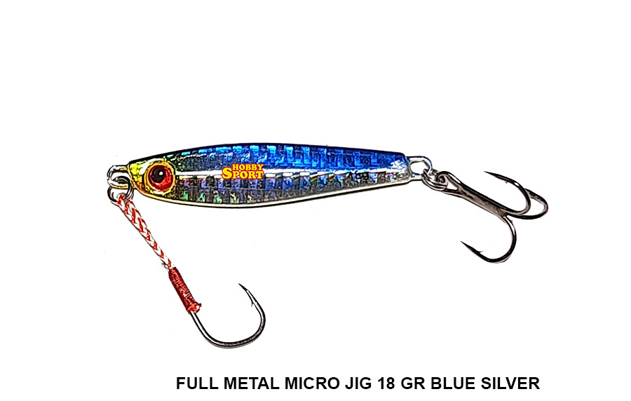 FULL METAL MICRO JIG CON ASSIST 3 GR COL. BLUE SILVER  3 CM SPINNING MARE LAGO