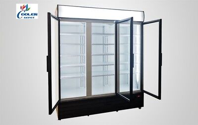 Commercial 3 Glass Door Merchandiser Refrigerator 72 inches Display Cooler NSF