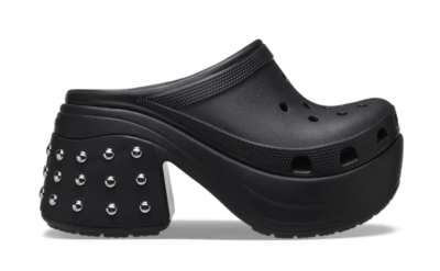 Black outlet studded crocs