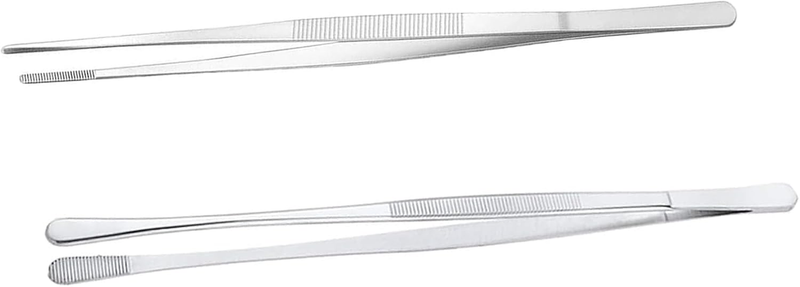 2 Pcs 12 Inch (30.48 Cm) Stainless Steel Tongs, Kitchen & Cooking Tweezers Multi