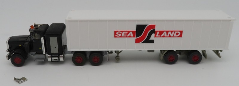Assemblage Wiking Ho 1/87 Camion Trailer Peterbilt Container Sealand Sea Land