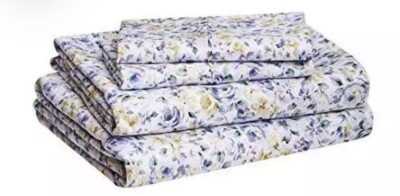 Amazon Basics Lightweight Floral Microfiber Queen Sheet Set w/ Pillow Cases