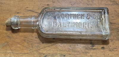 Vintage Early Cork Top McCORMICK &  Co Baltimore SPICE BOTTLE 