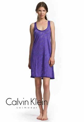 Calvin Klein Strandkleid Tunika lila M-L 59976Z3