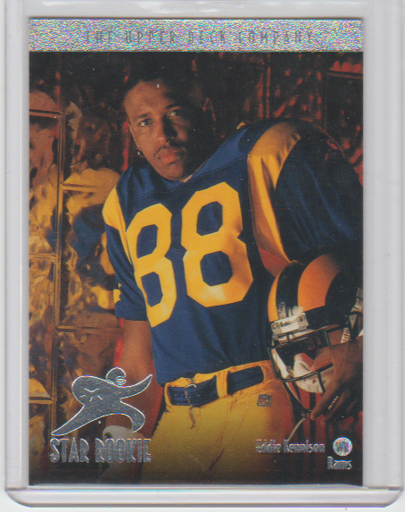 1996 Upper Deck Star Rookie Eddie Kennison Card #17 St Louis Rams. rookie card picture