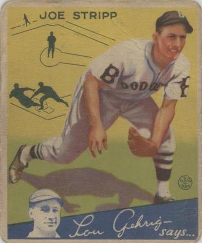 1934 Goudey Big League Chewing Gum - Joe Stripp #46