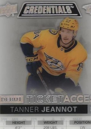 2021-22 Upper Deck Credentials - Tanner Jeannot #DTA-TJ
