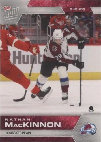 2019-20 Topps Now NHL Stickers - Nathan MacKinnon #196