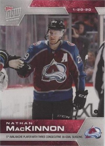 2019-20 Topps Now NHL Stickers - Nathan MacKinnon #142