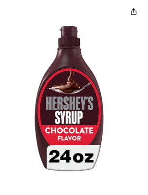 HERSHEY'S Chocolate Syrup Bottle, 24 oz 1 pack Free Shipping
