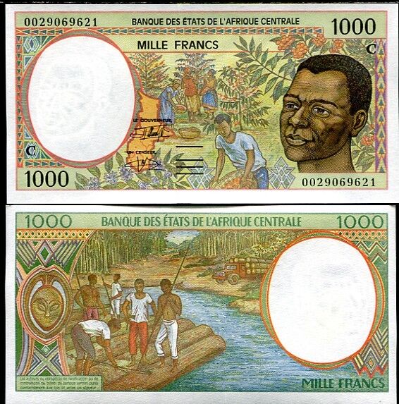 Central African State Congo 1000 Francs 2000 P 102 Cg UNC