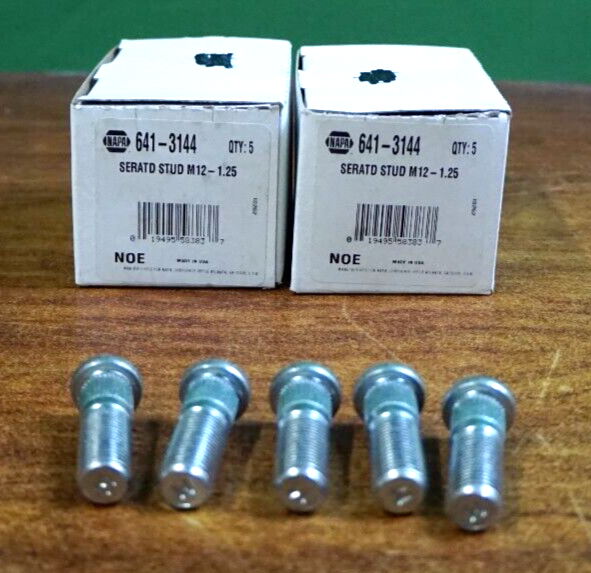 2) Napa 641-3144 Serrated Stud M12-1.25 Pack of 5 per box | eBay 2) Napa 641-3144 Serrated Stud M12-1.25 Pack of 5 per box | eBay