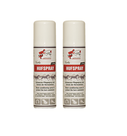 Schopf Riders Verba Hufspray schwarz Hufpflege Teerspray Klauenspray 2x200 ml
