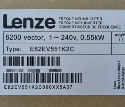E82EV551K2C 1PCS NEW LENZE 8200 Vector 1-240v 0.55kW E82EV551K2C