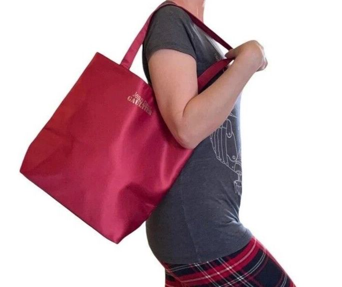Jean Paul Gaultier Red Sustainable Satin Tote Bag 11