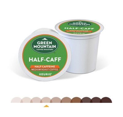 Green Mountain Coffee Roasters Half-Caff, Keurig K-Cup Pods, 32 Count