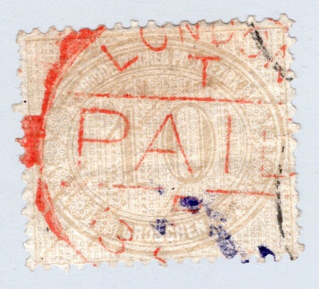 Ndp, Nr. 25, Gestempelt Mit Roter Fremdentwertung, Kleine MÃ¤Ngel