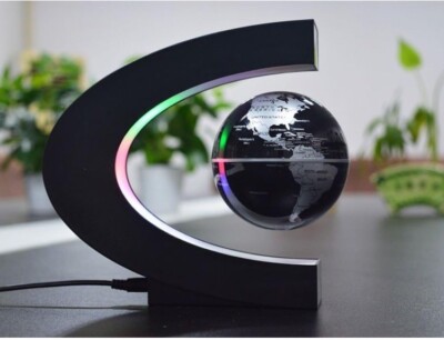 Magnetic Levitation Floating Globe 3 inch with LED Lights C Shape World Map