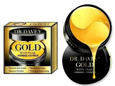 24k Gold Eye Mask Eye Pad Patch w Snail Hydrogel: 30 Pairs / 60 Patches+Spatula