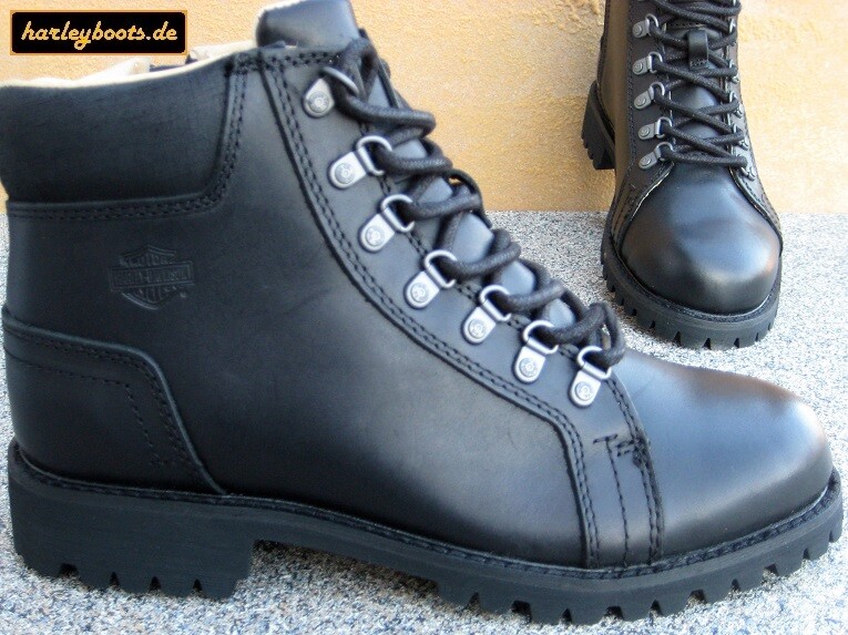 HARLEY-DAVIDSON HARLEY DAVIDSON BOOTS WELDON SCHWARZ KULT GESCHNÜRTE BIKERBOOTS GR. 41 BIS 45