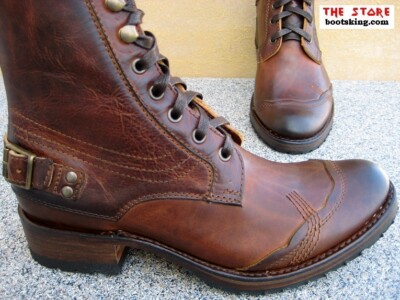 SENDRA SENDRA BOOTS 7825 GESCHNÜRTE STIEFELETTE FASHION BIKER BRAUN GR. 39 BIS 45