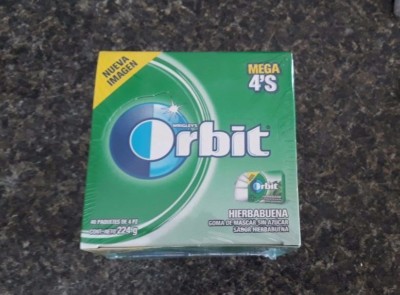 Orbit MEGA 4's  Sugar-free Chewing Gum Spearmint 40 packs - 4 piece 1 BOX