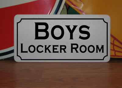 BOYS LOCKER ROOM Metal Sign 4 Costume Cosplay Girls ROCK CLU