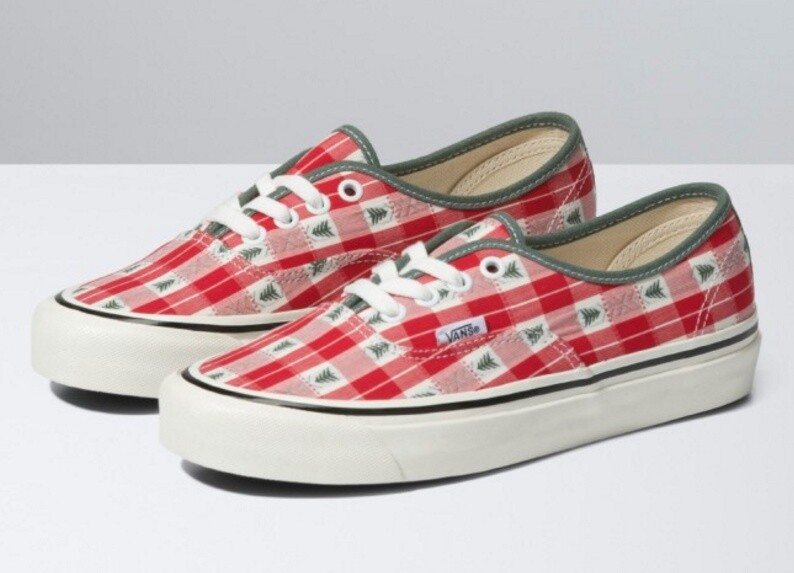 VANS Authentic 44 dx ANAHEIM FACTORY OG PLAID RED men's