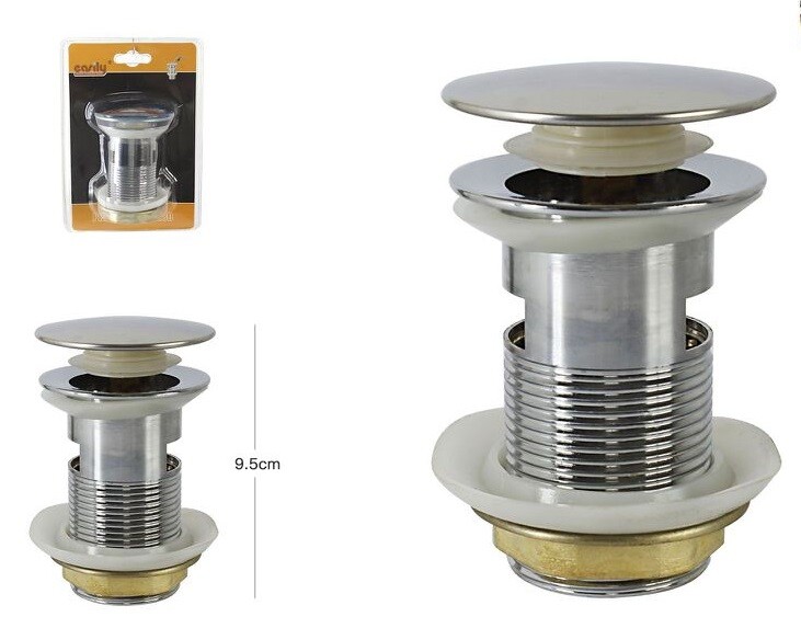 Tappo Piletta Scarico Con Troppo Pieno Lavabo Bidet Lavandino 10265 dfh